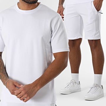 Classic Series - Conjunto de camiseta blanca y pantalón corto de jogging