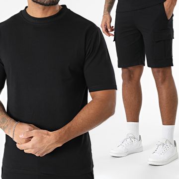 Classic Series - Conjunto de camiseta negra y pantalón corto tipo cargo