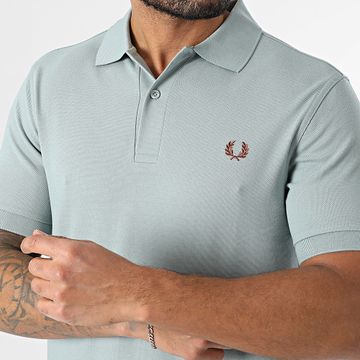 Fred Perry - Fred Perry M6000 Polo Liso Manga Corta Verde Claro