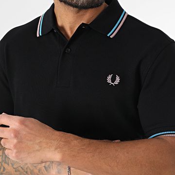 Fred Perry - Polo Manga Corta Twin Tipped MM3600 Negro