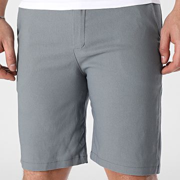 Frilivin - Pantalones cortos chinos gris jaspeado