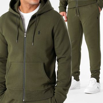 Polo Ralph Lauren - Conjunto de sudadera con capucha y pantalón de chándal Original Player Verde caqui