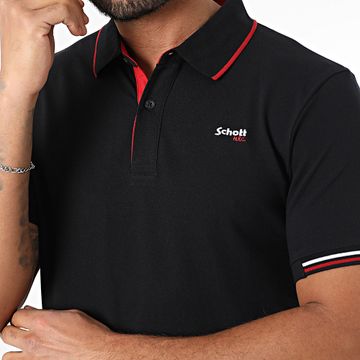 Schott NYC - Polo de manga corta Devon negro