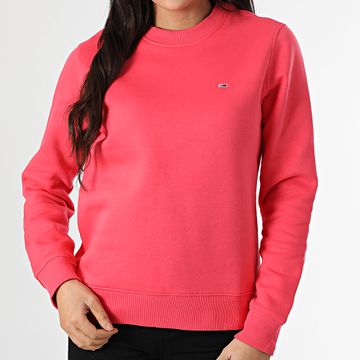 Tommy Jeans - Sudadera de mujer Flag Crew 9959 Pink Fushia