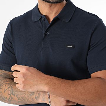Calvin Klein - Polo de manga corta de piqué elástico 1196 Azul marino