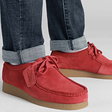 Clarks - Wallabee Evo Zapatos de ante rojo
