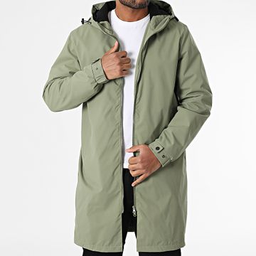 Classic Series - 2410 Chaqueta con cremallera y capucha Verde caqui