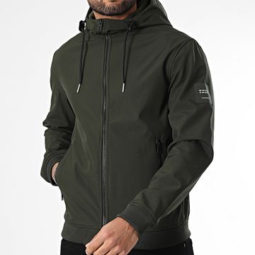 Jack And Jones - Chaqueta con capucha Basic Softshell Zip Verde oscuro