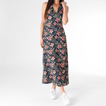 Only - Nova Life Elite Maxi Vestido Mujer Azul Marino Rosa Verde Floral
