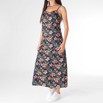 Only - Nova Life Elite Maxi Vestido Mujer Azul Marino Rosa Verde Floral