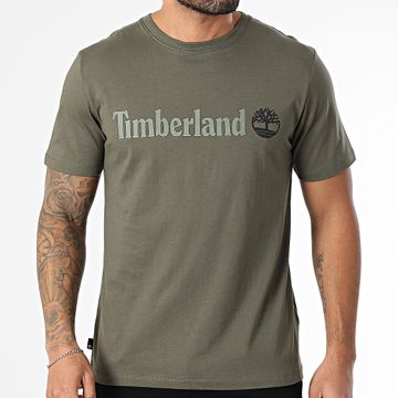 Timberland - Linear Logo Tee Shirt A5UPQ Verde caqui oscuro