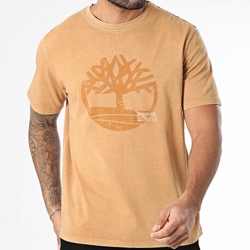 Timberland - Camiseta Garment Dye Logo Graphic A5UEK Camel
