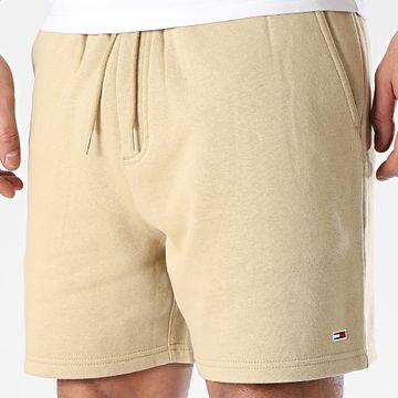 Tommy Jeans - Pantalones cortos de jogging Flag Beach 1931 Beige