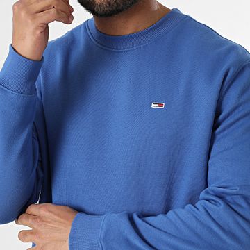 Tommy Jeans - Sudadera polar con cuello redondo 0741 Azul real