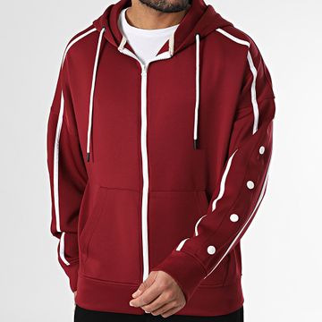 Classic Series - Sudadera con capucha y cremallera Burdeos