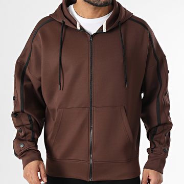 Classic Series - Sudadera con cremallera marrón