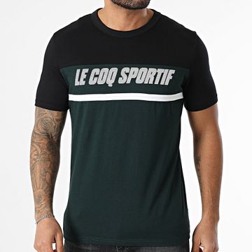 Le Coq Sportif - SP N1 Contemporary Tee Shirt 2510040 Negro Verde Oscuro