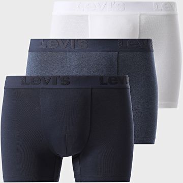 Levi's - Juego de 3 calzoncillos bóxer 905045001 Blanco Azul marino
