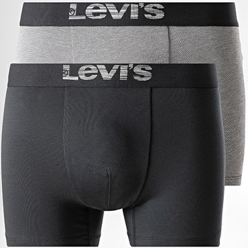 Levi's - Juego de 2 calzoncillos bóxer 701203921 Negro Gris Heather