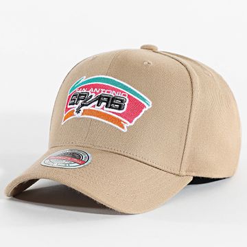 Mitchell and Ness - Gorra San Antonio Spurs HHSSINTL1634 Camel claro