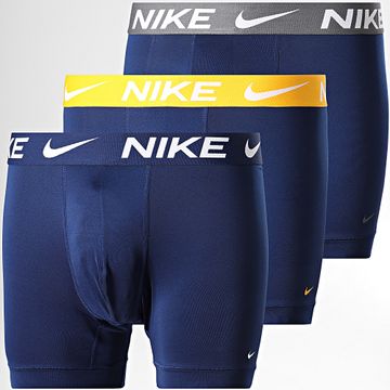 Nike - Dri-Fit Essential Micro KE1157 Azul Marino Amarillo Gris Boxer Juego de 3