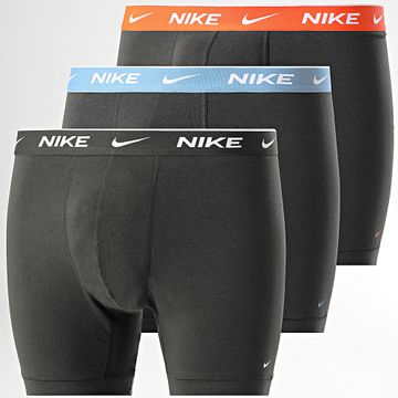 Nike - Juego de 3 calzoncillos KE1007 Gris antracita Azul claro Naranja