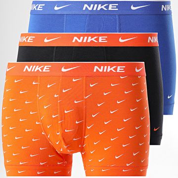 Nike - Set De 3 Boxers KE1008 Negro Naranja Azul Real