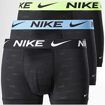 Nike - Juego de 3 bóxers Dri-FIT ADV Micro KE1224 Negro Azul Claro Amarillo Fluo