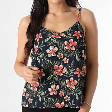 Only - Camiseta de tirantes para mujer Nova Life Elite Navy Pink Green Floral