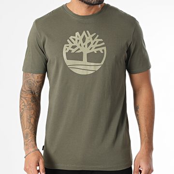 Timberland - Camiseta Logo Árbol A2C2R Verde Caqui Oscuro