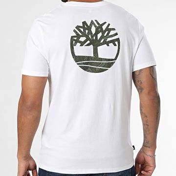Timberland - Volver Camo Árbol Logo Camiseta A2FKZ Blanco