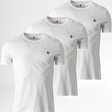 Timberland - Lote de 3 camisetas Dustan Slim A6GH1 Blanco