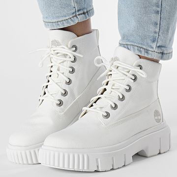 Timberland - Botas Mujer Greyfield Medio Bota De Cordones A2JFQ Blanco De Blanc