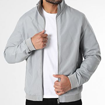 Jack And Jones - Chaqueta con cremallera Rush Harrington Gris