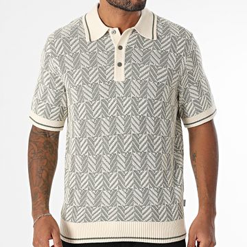 Jack And Jones - Polo de manga corta Lucody Structure Beige Verde Caqui