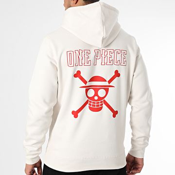 One Piece - Sudadera con capucha Hybrid Color Beige Rojo