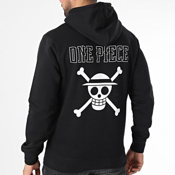 One Piece - Hybrid Color Hoody Negro Blanco
