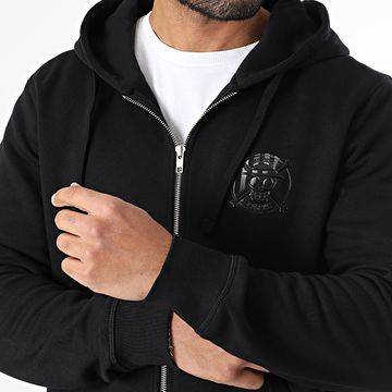 One Piece - Sudadera con capucha y cremallera Logo Badge Negro