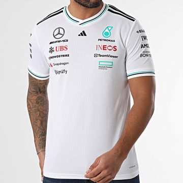 Adidas Performance - Camiseta cuello pico Mercedes AMG JX5795 Blanca