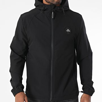 Helvetica - Chaqueta negra con capucha y cremallera Havana