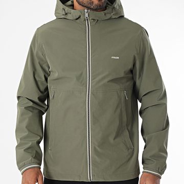 Jack And Jones - Blubrad Chaqueta con capucha y cremallera Verde caqui