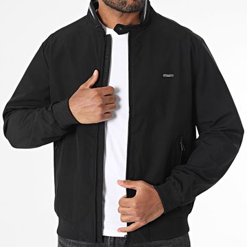 Jack And Jones - Chaqueta negra con cremallera Blubrad