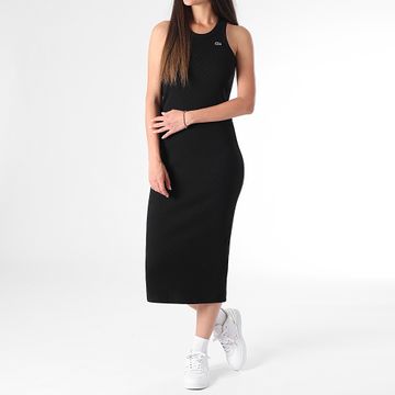 Lacoste - Women's Embroidered Crocodile Logo Tank Dress Negro
