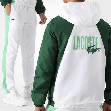 Lacoste - Blanco Verde Claro Cocodrilo Logo Botella Traje Set