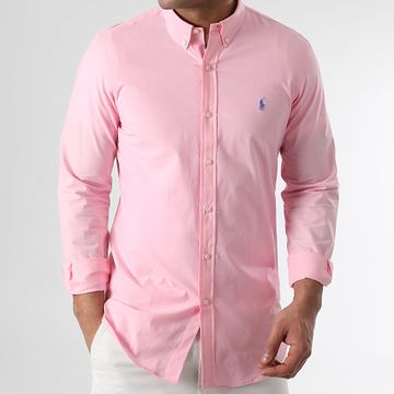 Polo Ralph Lauren - Camisa de manga larga Original Player Pink Slim