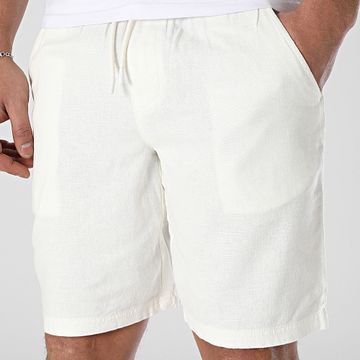 Blend - Pantalones cortos de lino Billy 20717868 Blanco