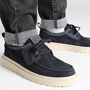 Clarks - Zapatos Polden Moc ante azul marino