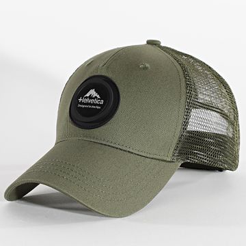 Helvetica - Gorra Borgia Trucker Verde caqui