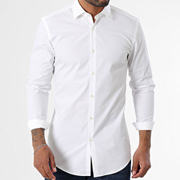 HUGO - Camisa de manga larga Jenno Slim 50289499 Blanco