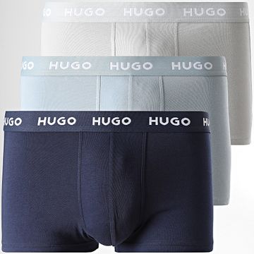 HUGO - Pack De 3 Boxers 50532611 Azul Claro Gris Marino
